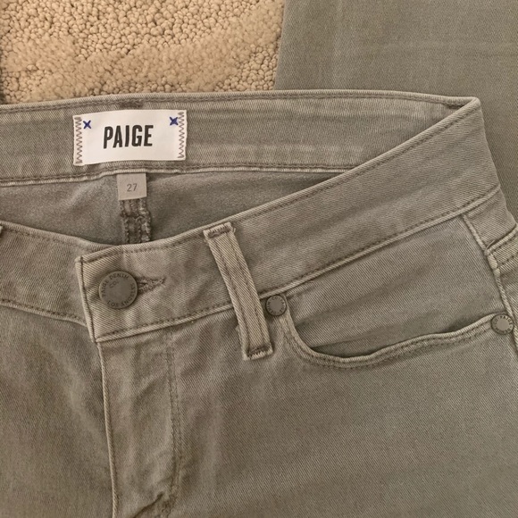 Paige Verdugo Ankle army green jeans 27 - Picture 10 of 10